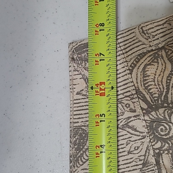 NWT DG2 by Diane Gilman Paisley Flare Pants with fringe hem Size 16 - Picture 4 of 7